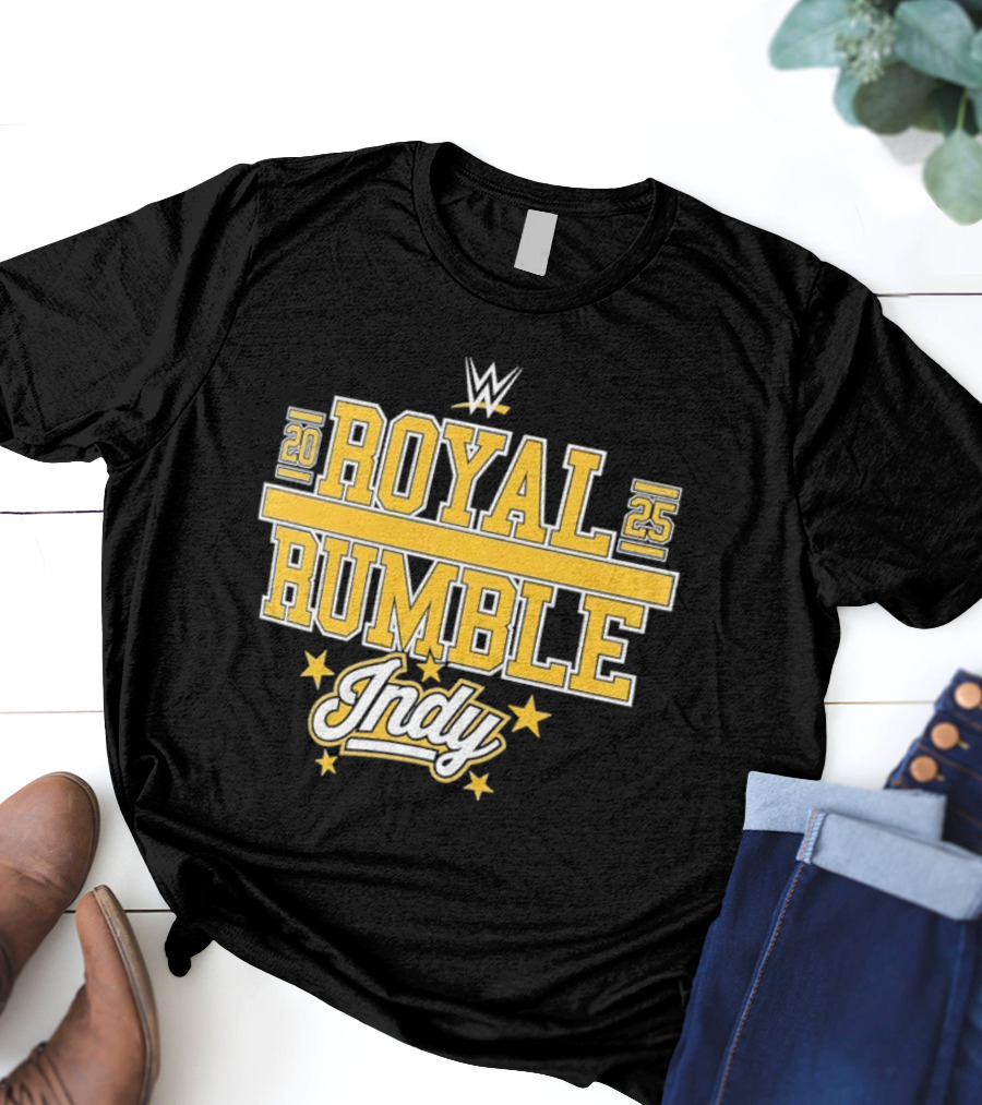 WWE Royal Rumble 2025 Indy Gold Stars T-Shirt