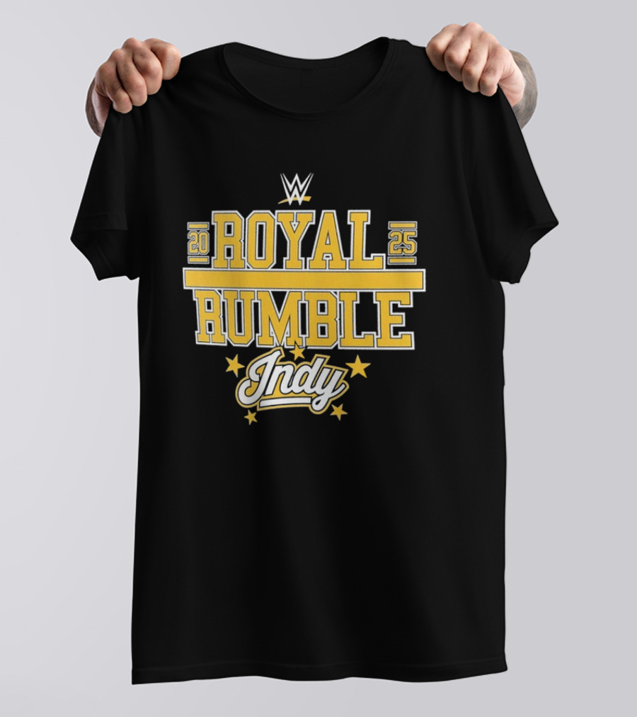 WWE Royal Rumble 2025 Indy Gold Stars T-Shirt
