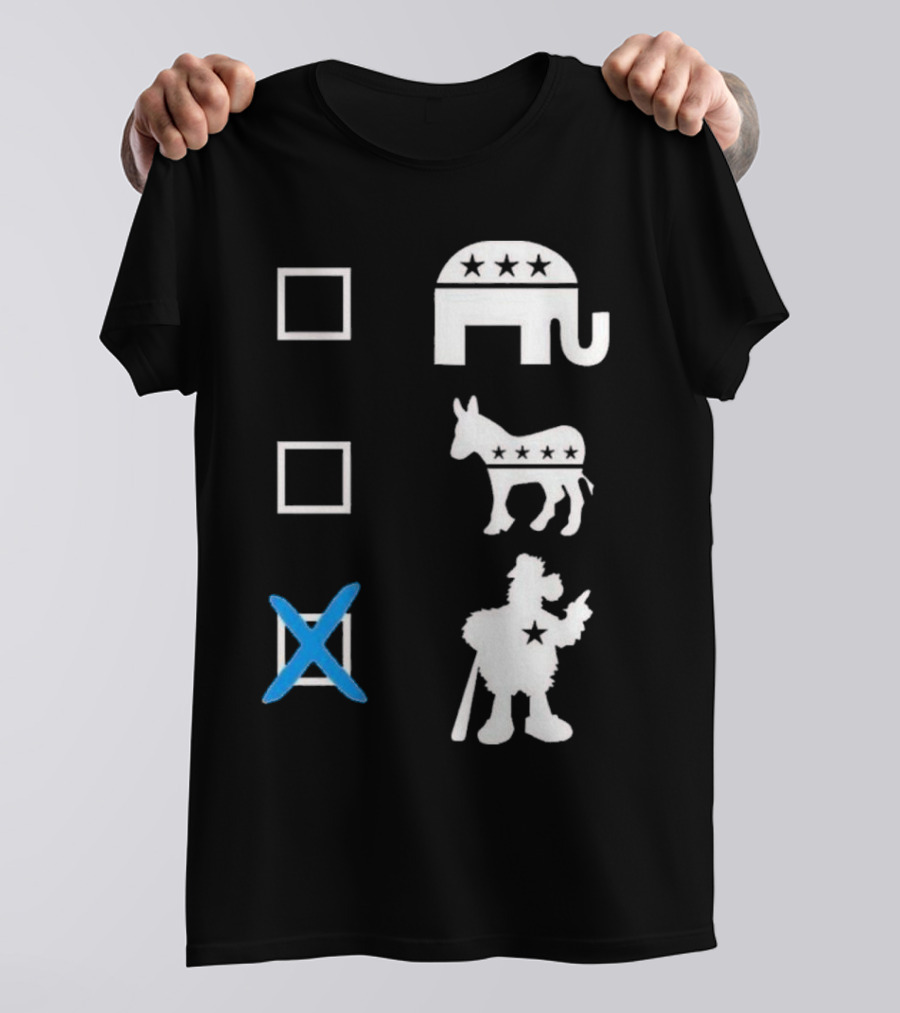 Schwarbocrat Philitical Aphiliation Elephant Donkey Duck Star Boxes T-Shirt