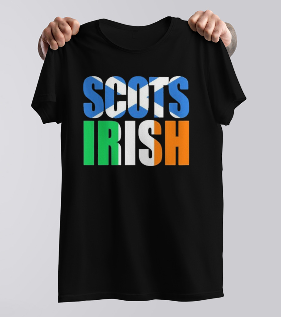 Scots Irish Flag Scottish Saltire Irish Tricolor T-Shirt