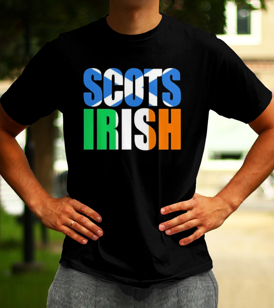 Scots Irish Flag Scottish Saltire Irish Tricolor T-Shirt
