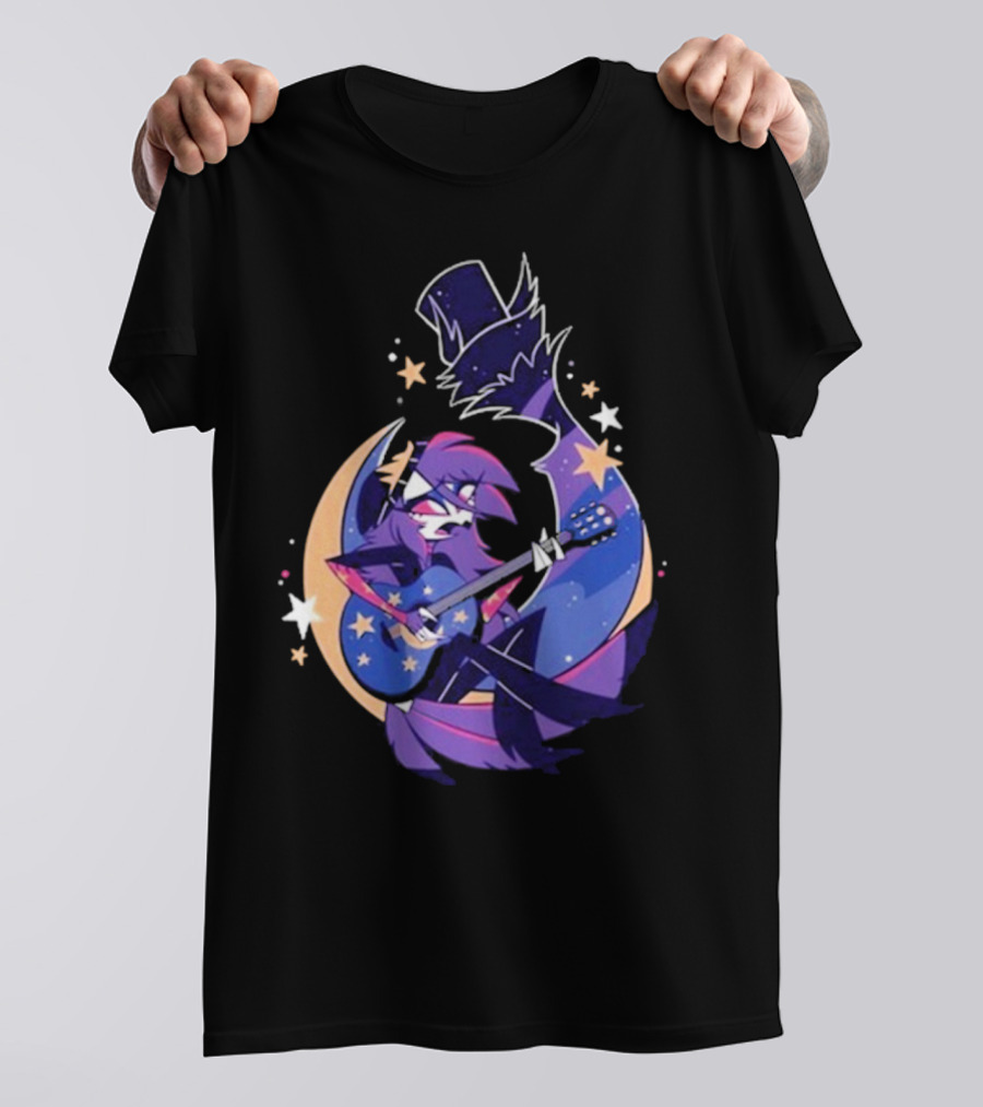 Sharkrobot I Will Be Okay Celestial Guitarist Fox In Top Hat With Stars And Moon T-Shirt