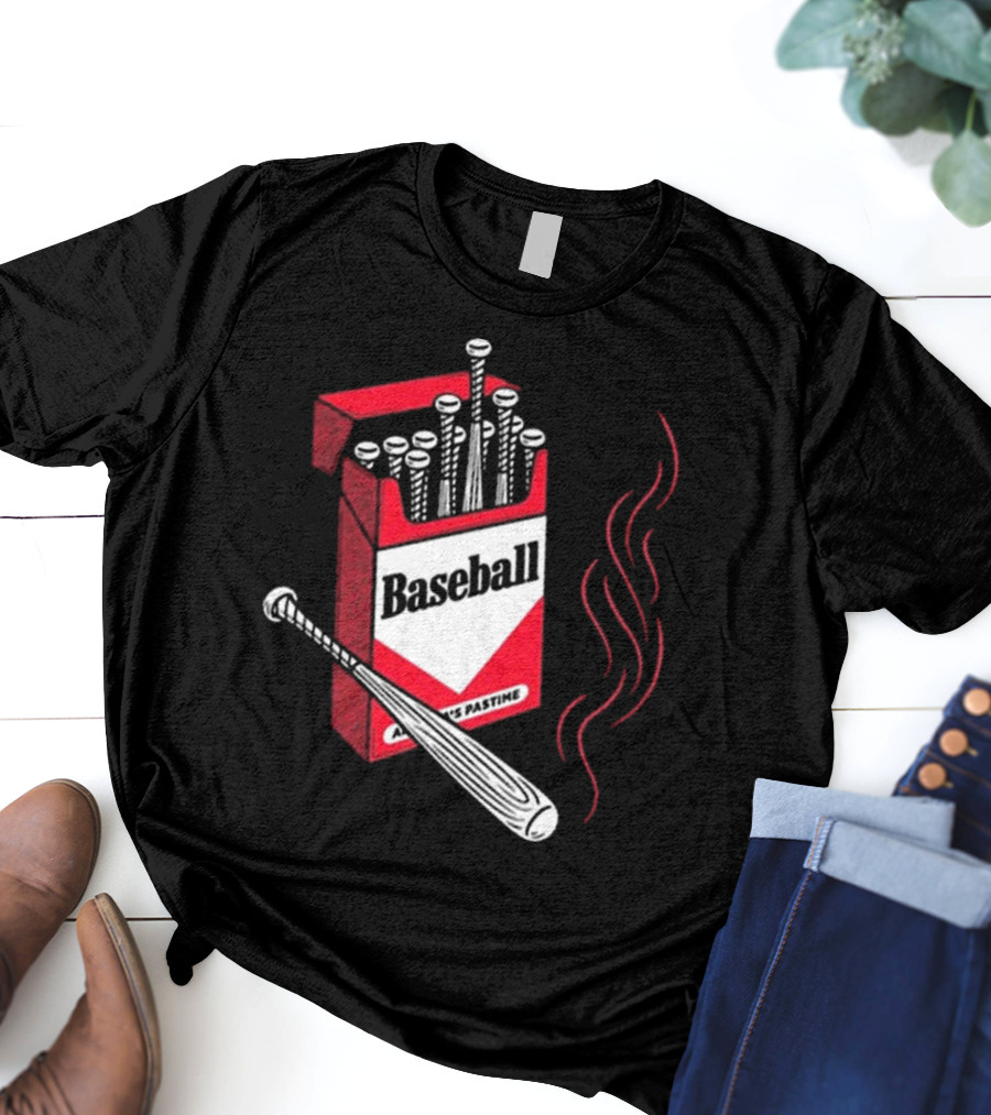 Smoking Barrels Baseball Parody Pack With Bats And Steam Imagery T-Shirt