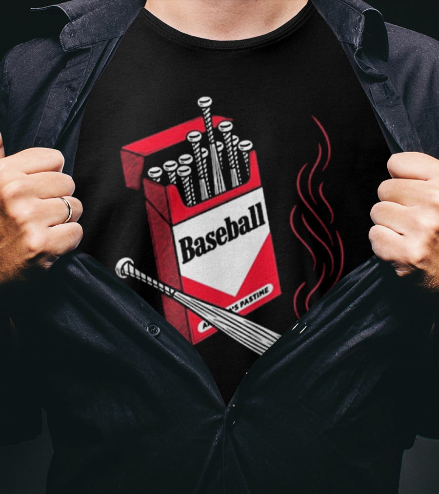 Smoking Barrels Baseball Parody Pack With Bats And Steam Imagery T-Shirt