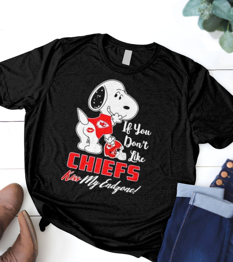 Snoopy If You Don’t Like Kansas City Chiefs Kiss My Endzone T-Shirt
