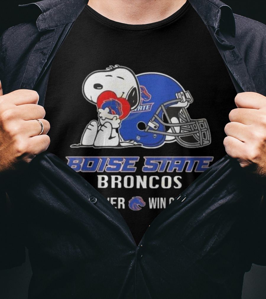 Snoopy Boise State Forever Win Or Lose Broncos 2025 T-Shirt