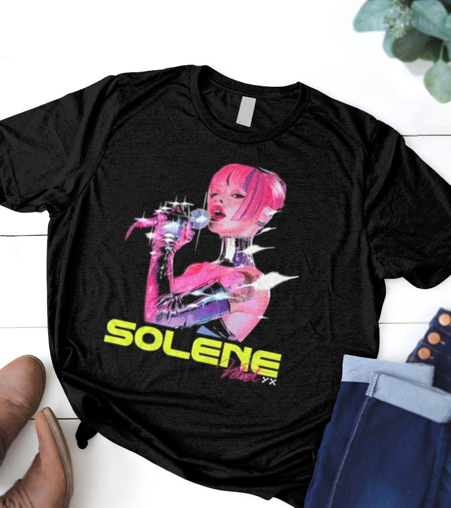 Solene Velvet Wave 2 Neon Portrait T-Shirt