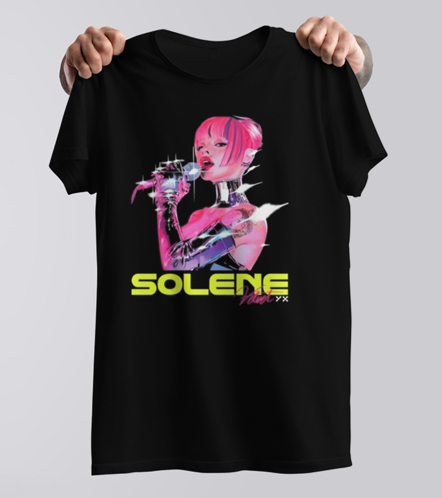 Solene Velvet Wave 2 Neon Portrait T-Shirt