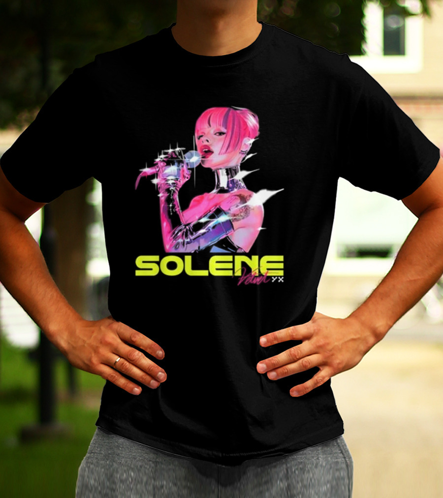 Solene Velvet Wave 2 Neon Portrait T-Shirt