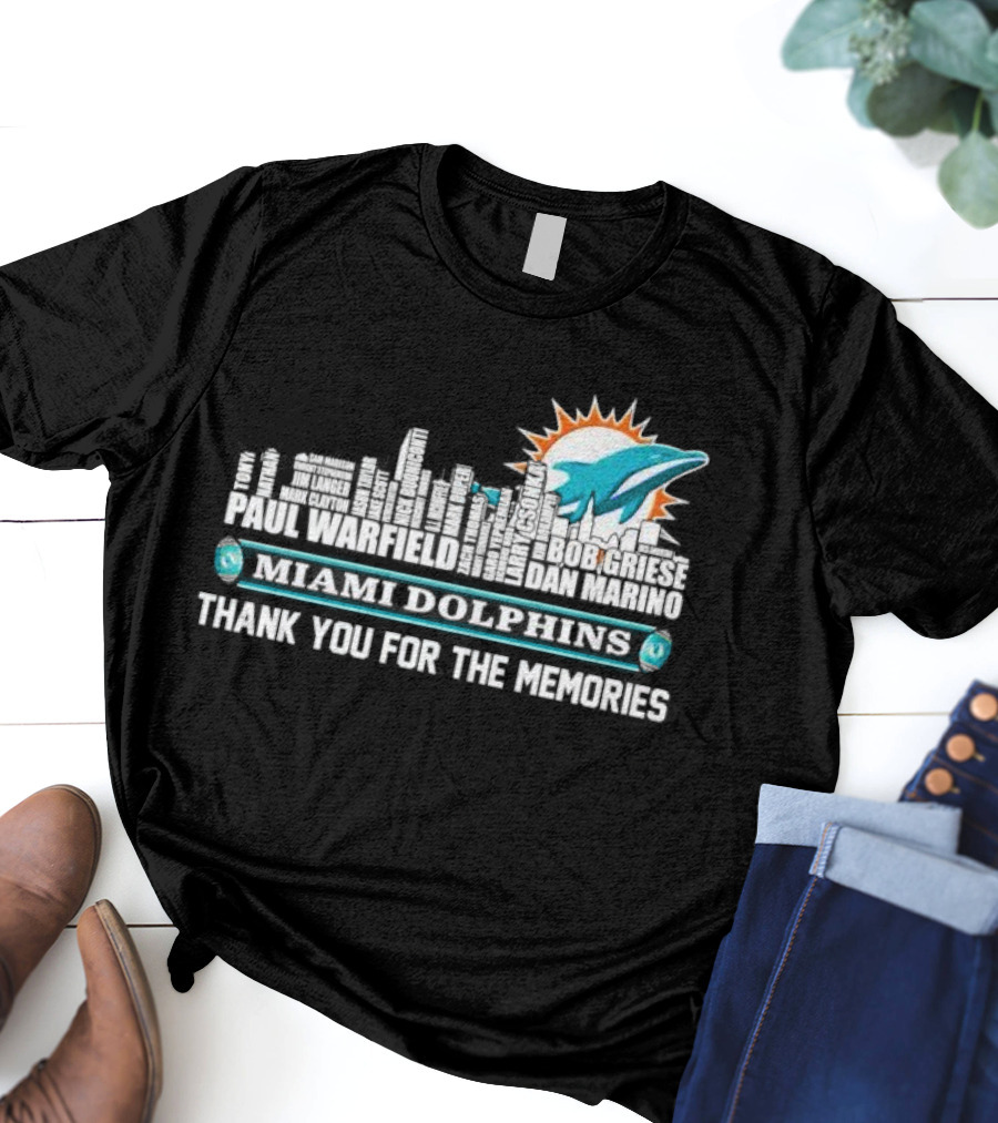 Skyline Miami Dolphins Limited Edition Thank You For The Memories T-Shirt