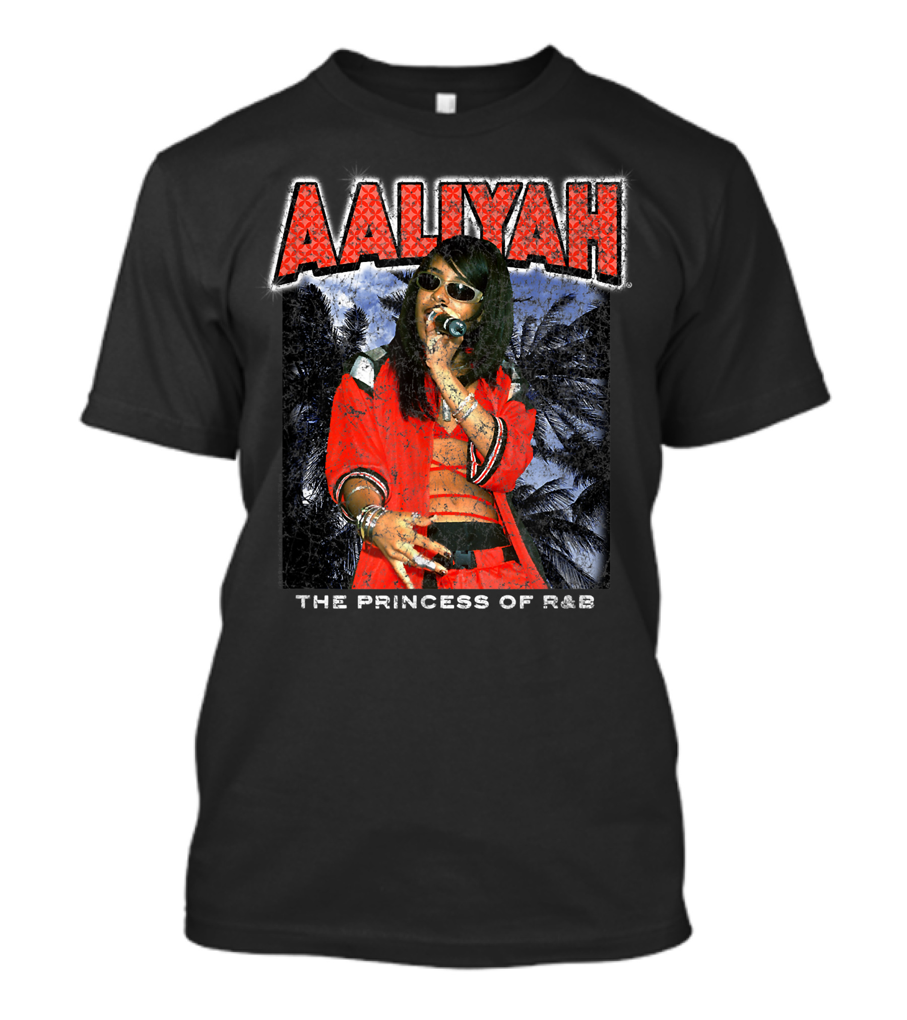 Aaliyah The Princess Of R&B Red Outfit Performance T-Shirt