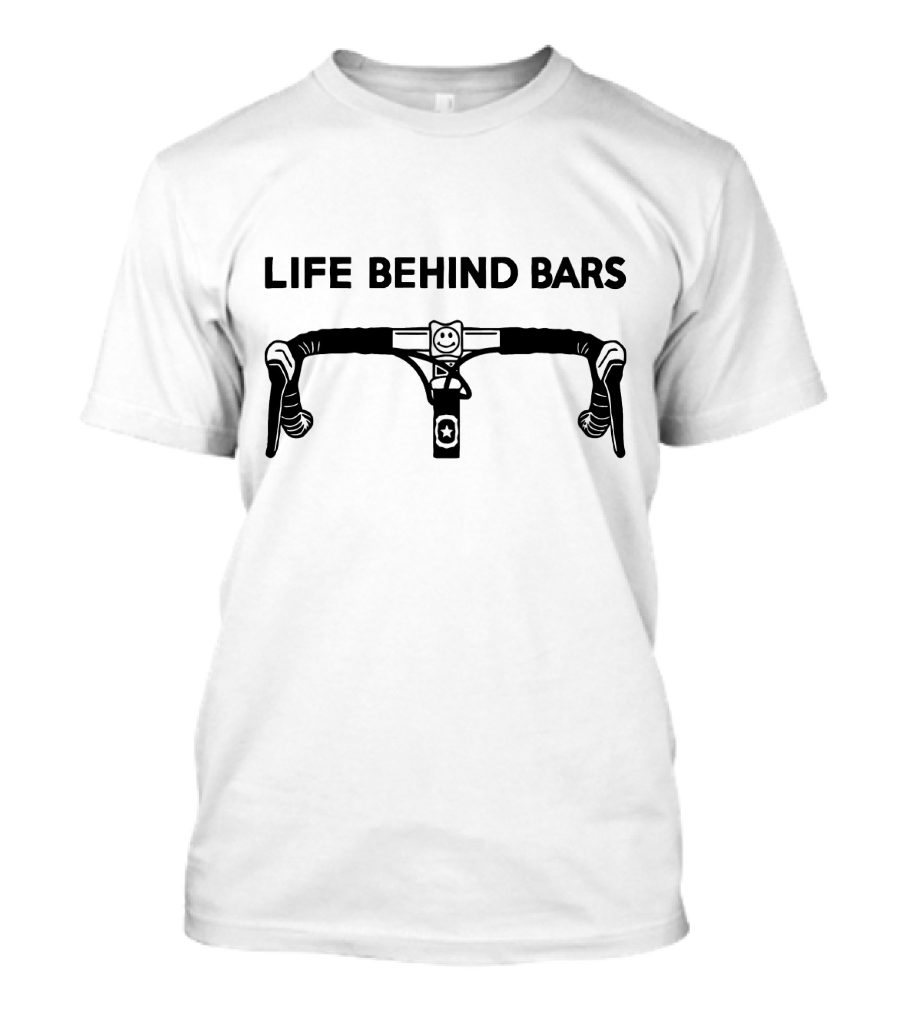 Life Behind Bars Bicycle Handlebar Cyclist Humor T-Shirt
