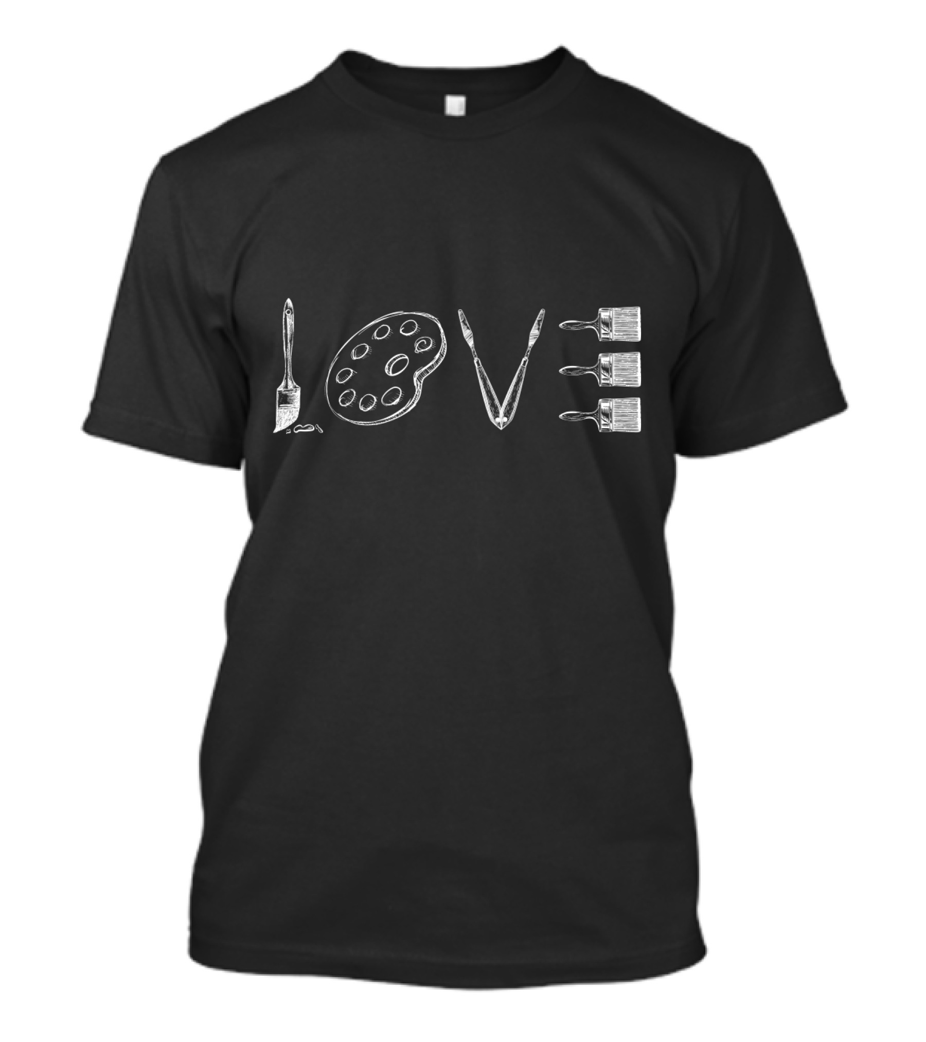 Love Creatives Artist Art Supplies Brush Palette T-Shirt