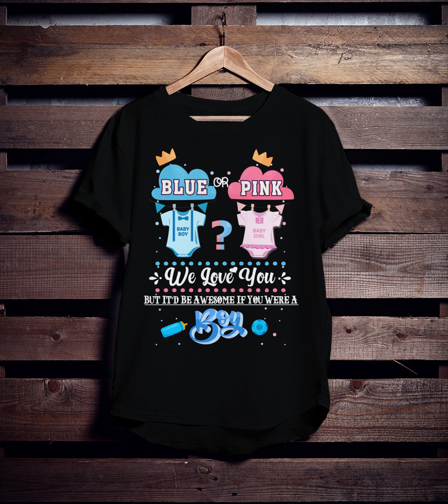 Blue Or Pink Baby Boy Girl Boy T-Shirt