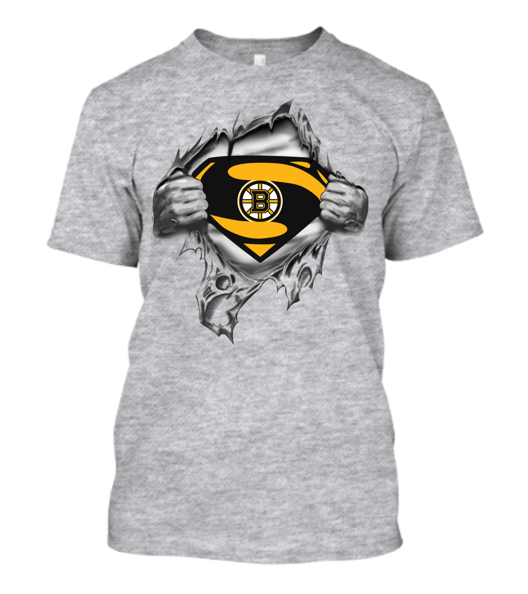 Boston Bruins Superman Logo Superhero Concept T-Shirt