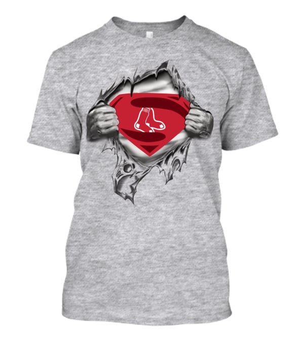 Boston Red Sox Superman Logo Rip T-Shirt