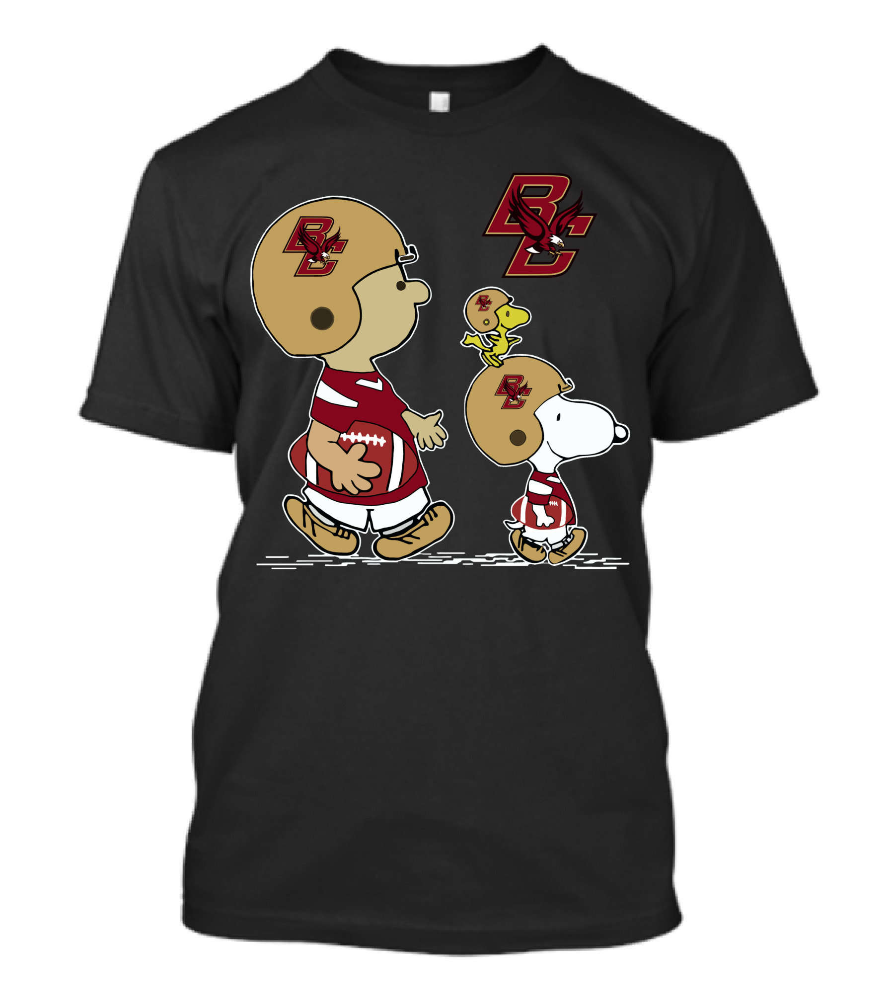 Boston College Eagles Snoopy And Woodstock Football Team Spirit T-Shirt