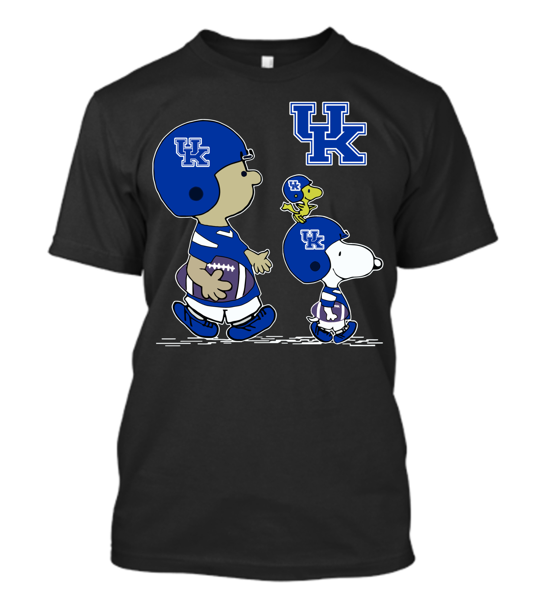 UK Wildcats Snoopy And Woodstock Football Helmets T-Shirt