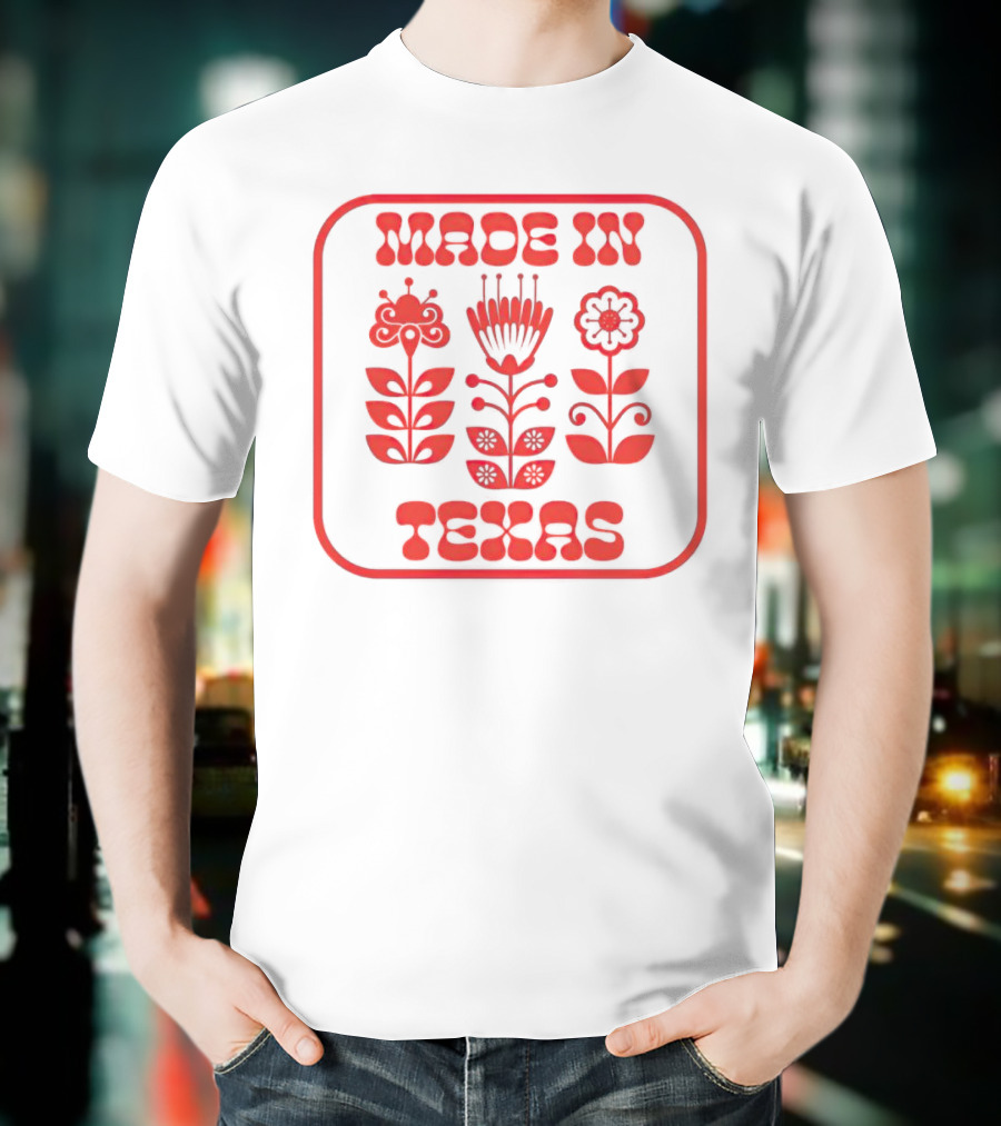Made In Texas Floral Icons T-Shirt