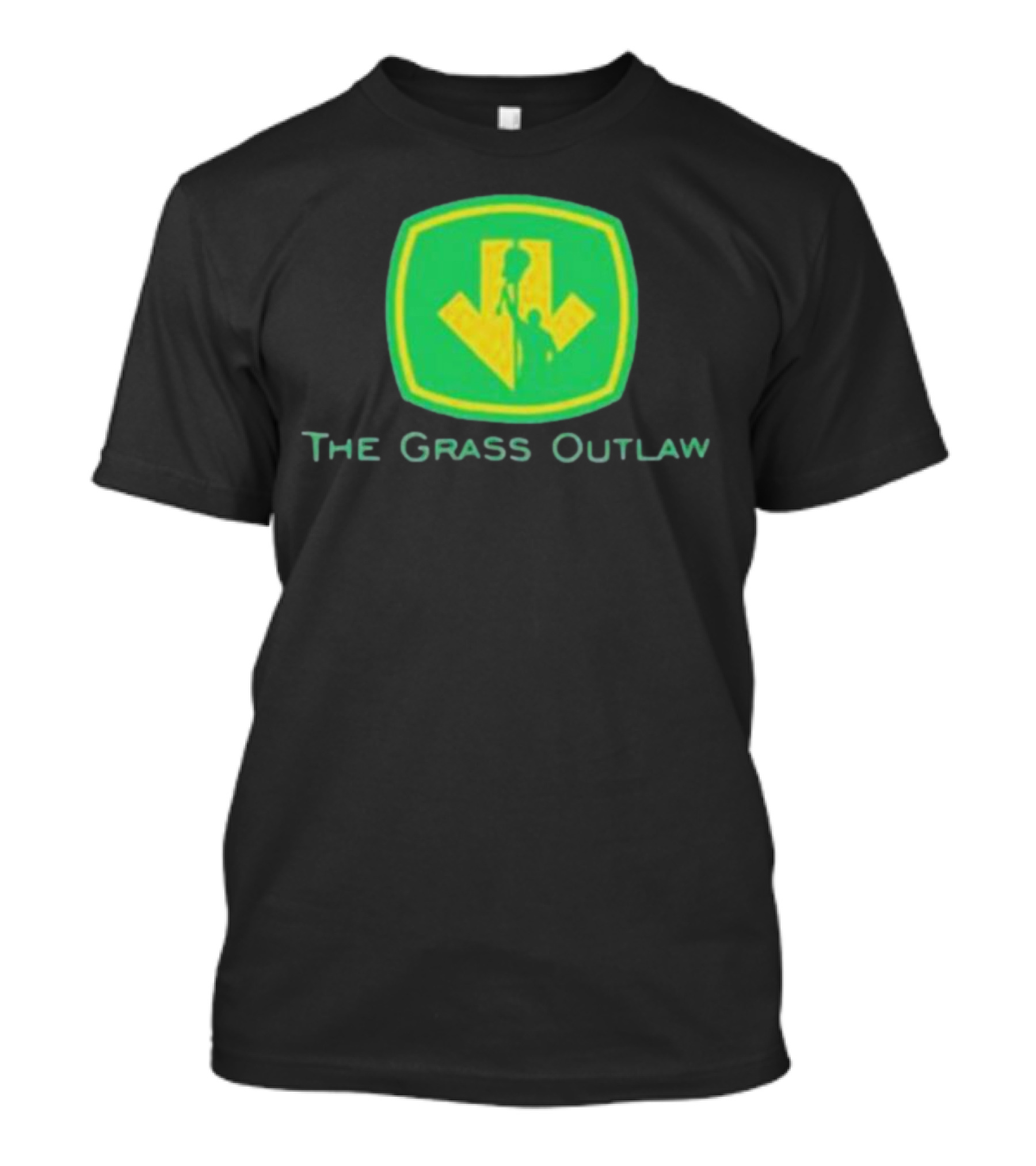 Box Of Gimmicks Merch The Grass Outlaw Green Shield Arrow T-Shirt