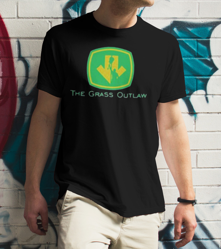 Box Of Gimmicks Merch The Grass Outlaw Green Shield Arrow T-Shirt