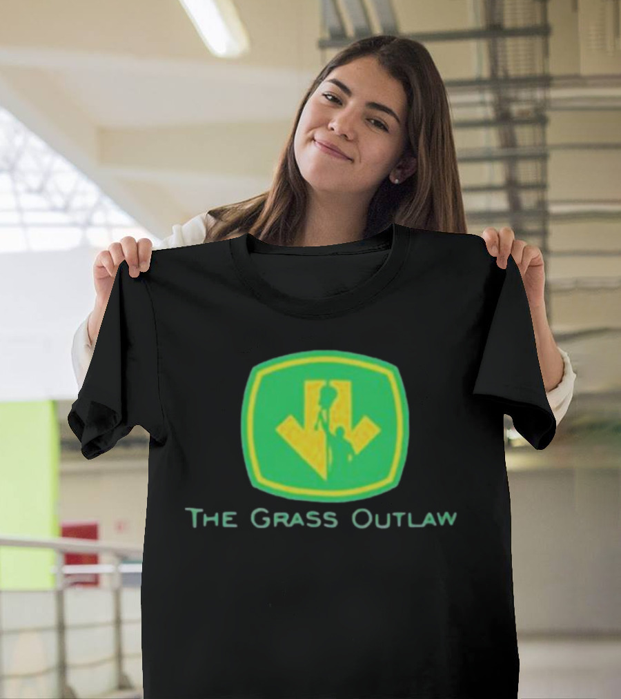 Box Of Gimmicks Merch The Grass Outlaw Green Shield Arrow T-Shirt