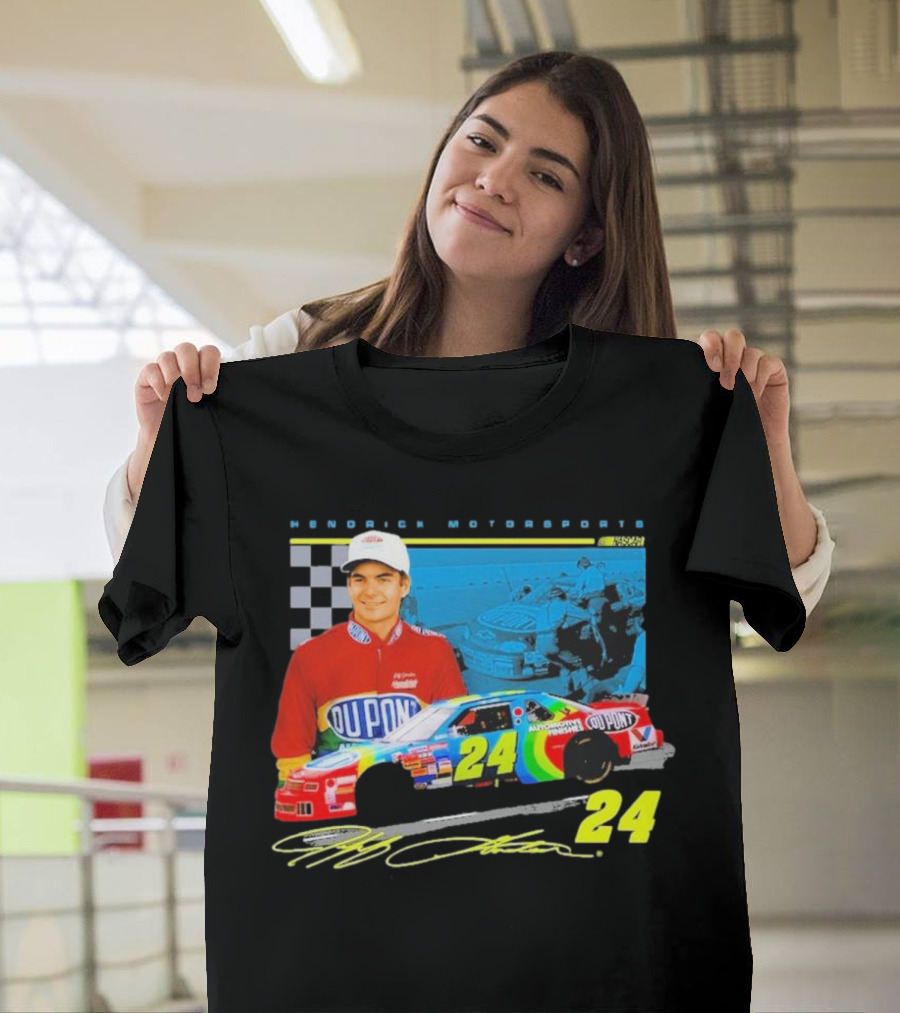 Jeff Gordon DuPont NASCAR 24 Hendrick Motorsports Legends Car Racing Team Collection T-Shirt