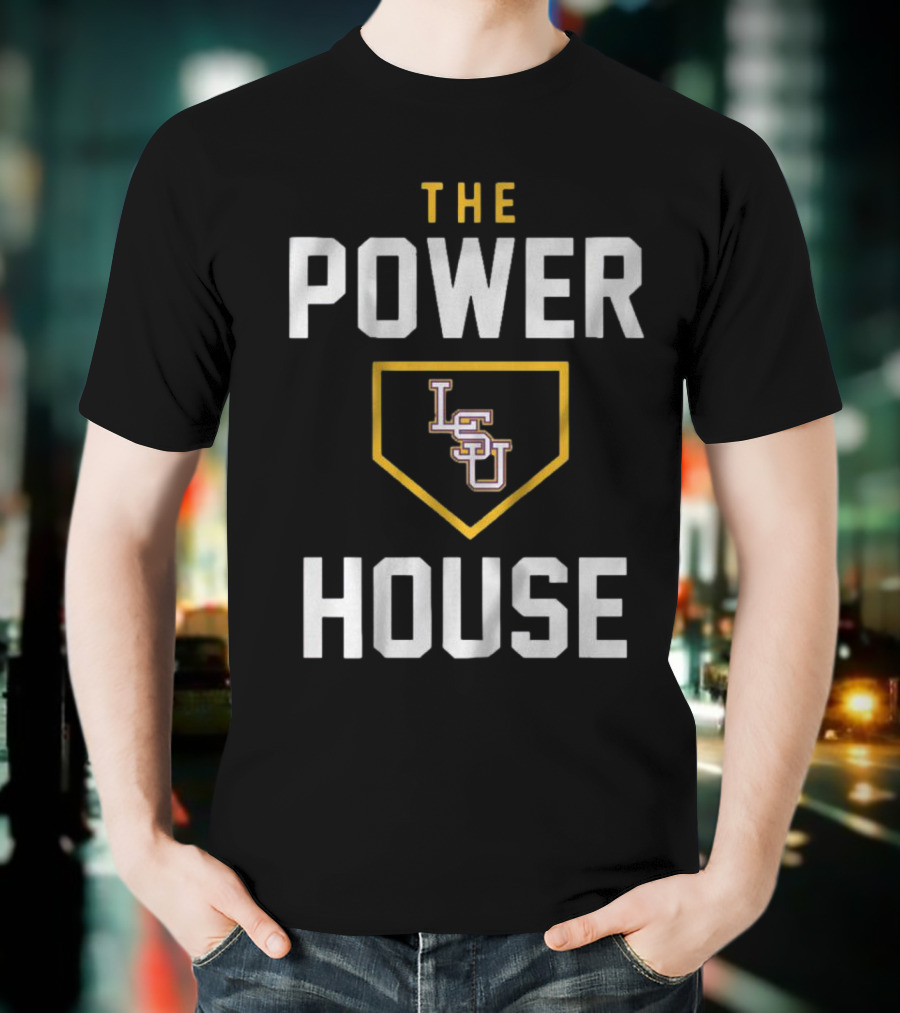 LSU Baseball The Powerhouse Home Plate T-Shirt