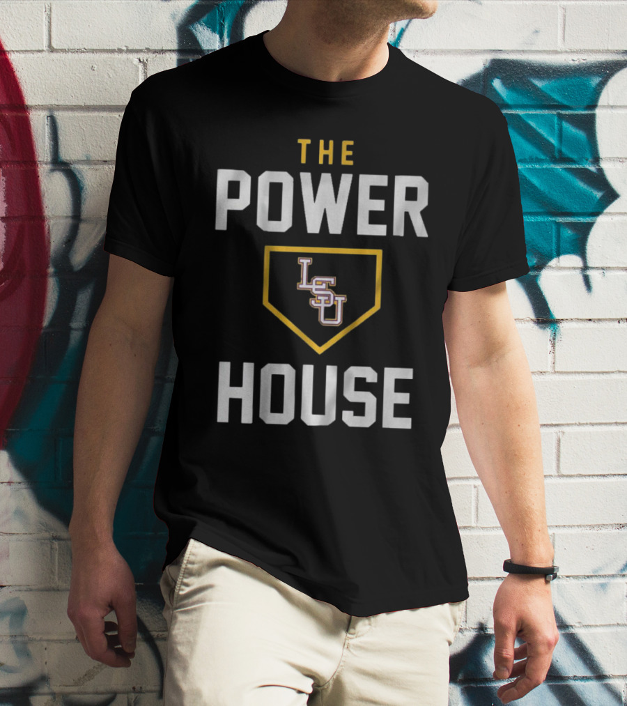 LSU Baseball The Powerhouse Home Plate T-Shirt