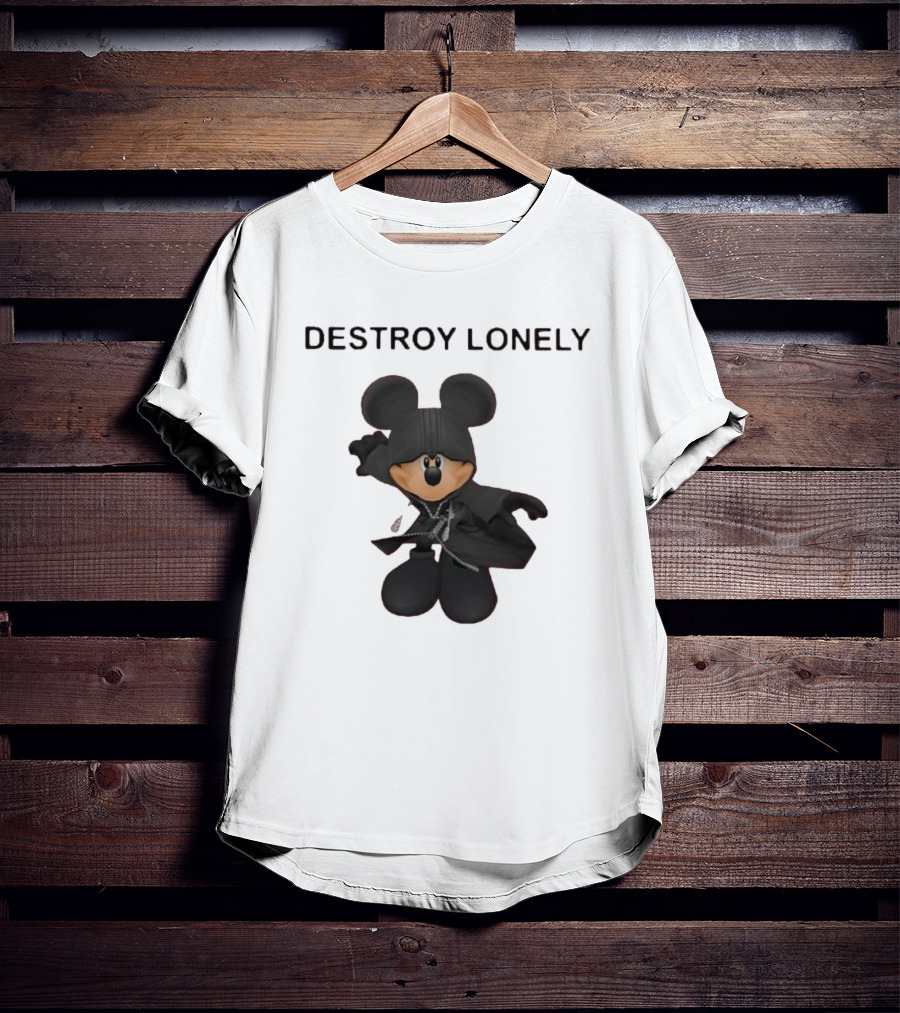 Destroy Lonely Mickey Mouse Black T-Shirt