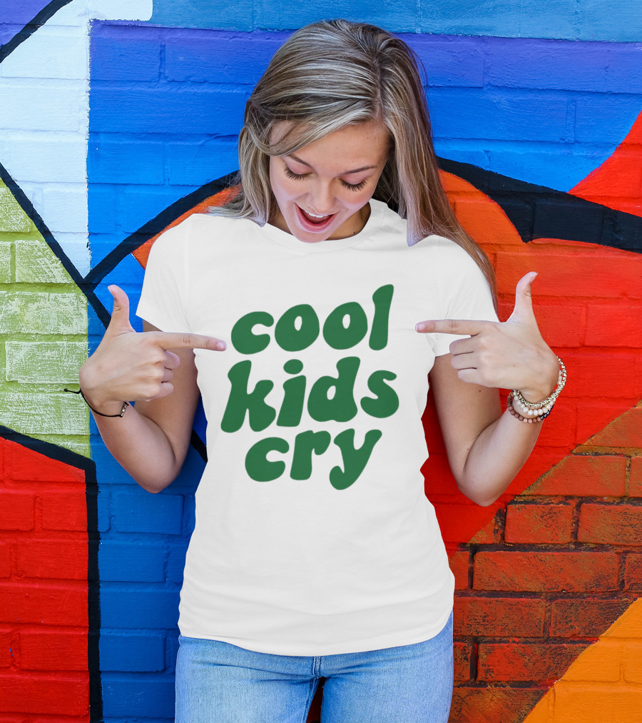 Cool Kids Cry Retro Green T-Shirt