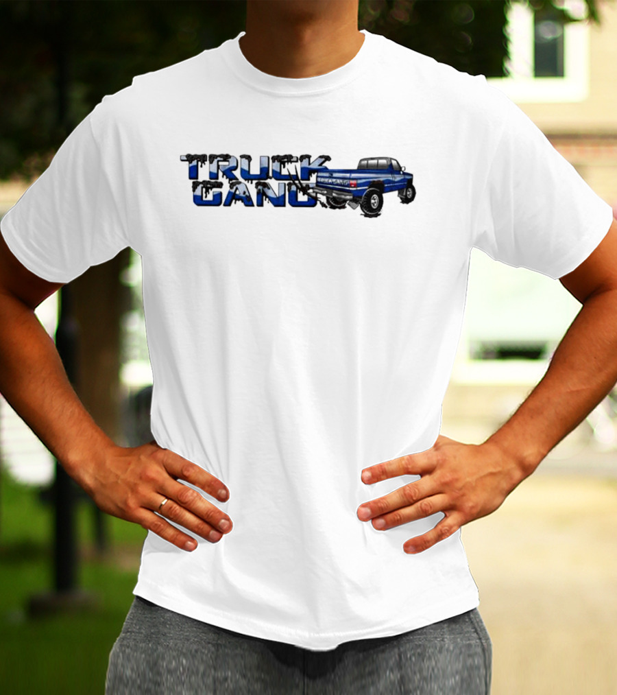 Ginger Billy Truck Gang Blue Truck T-Shirt