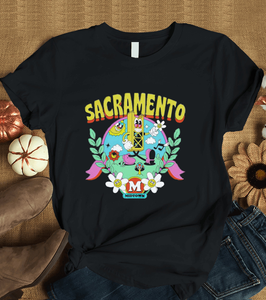 University Of Sacramento Midtown Cartoon Crest T-Shirt