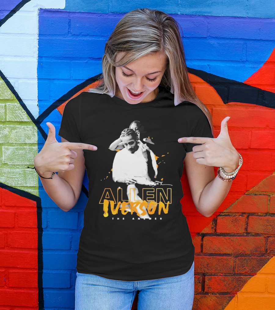 Allen Iverson The Answer Philadelphia 76ers Braided By His Mom Signature T-Shirt