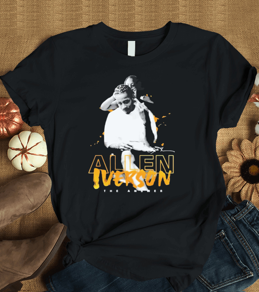 Allen Iverson The Answer Philadelphia 76ers Braided By His Mom Signature T-Shirt