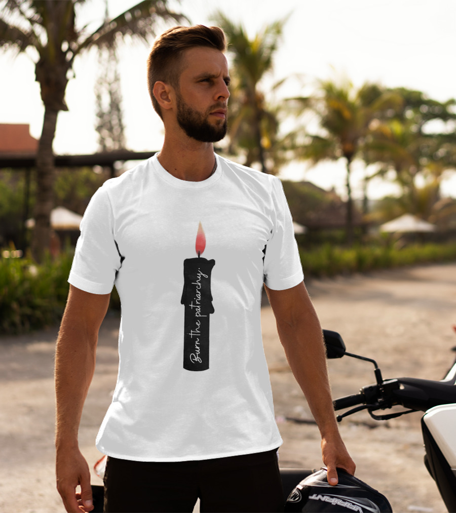 Burn The Patriarchy Candle Flame T-Shirt