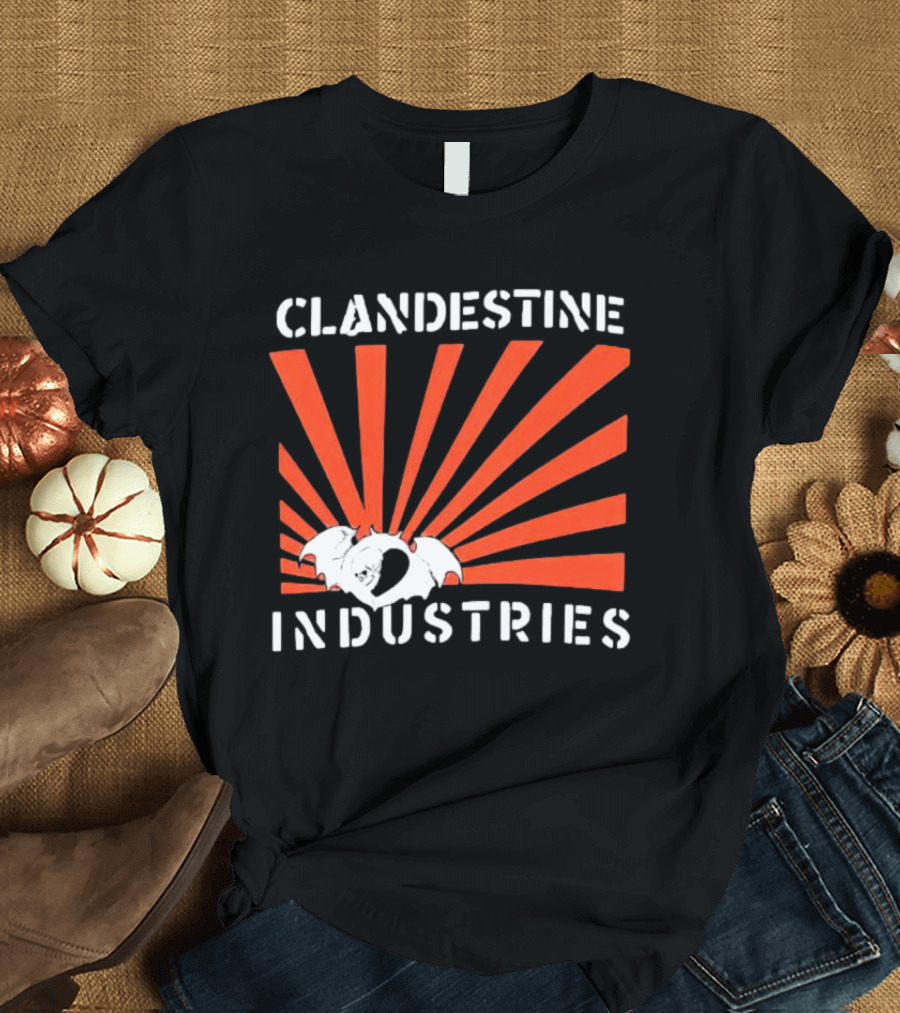 Clandestine Industries Bat Wings Sunburst T-Shirt