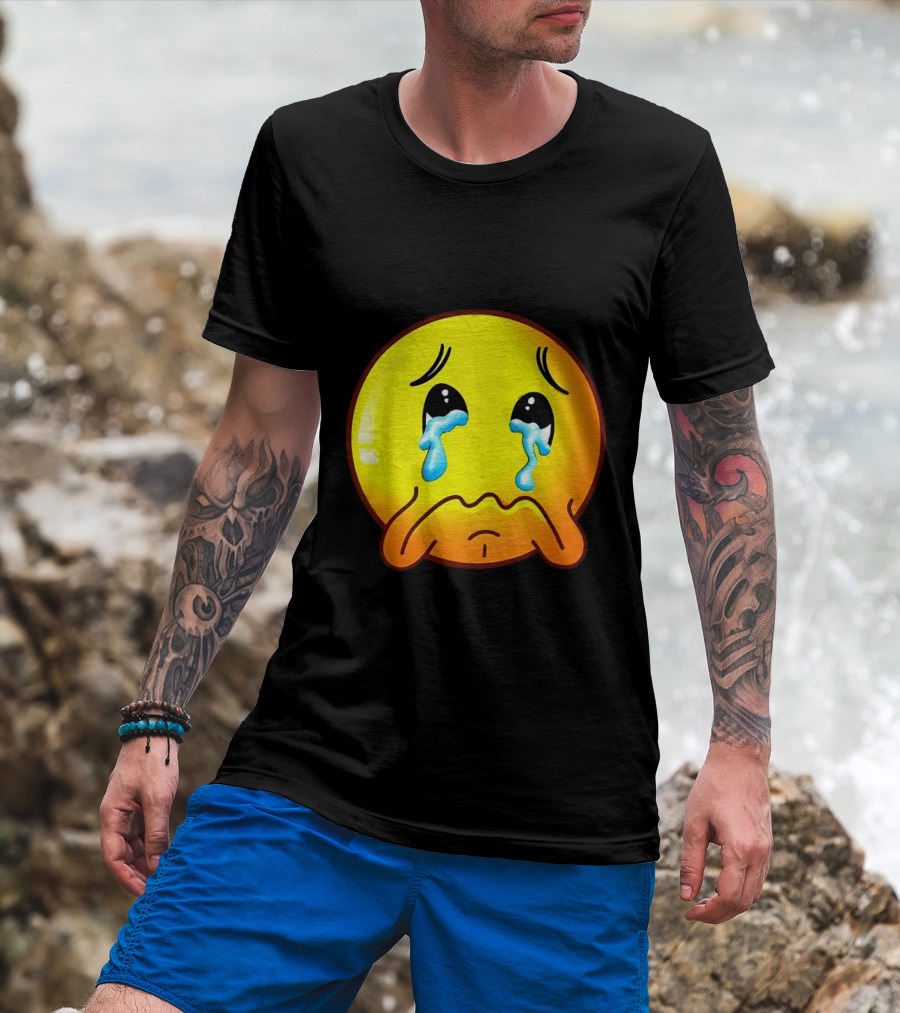 Ginger Sad Crying Emoji T-Shirt