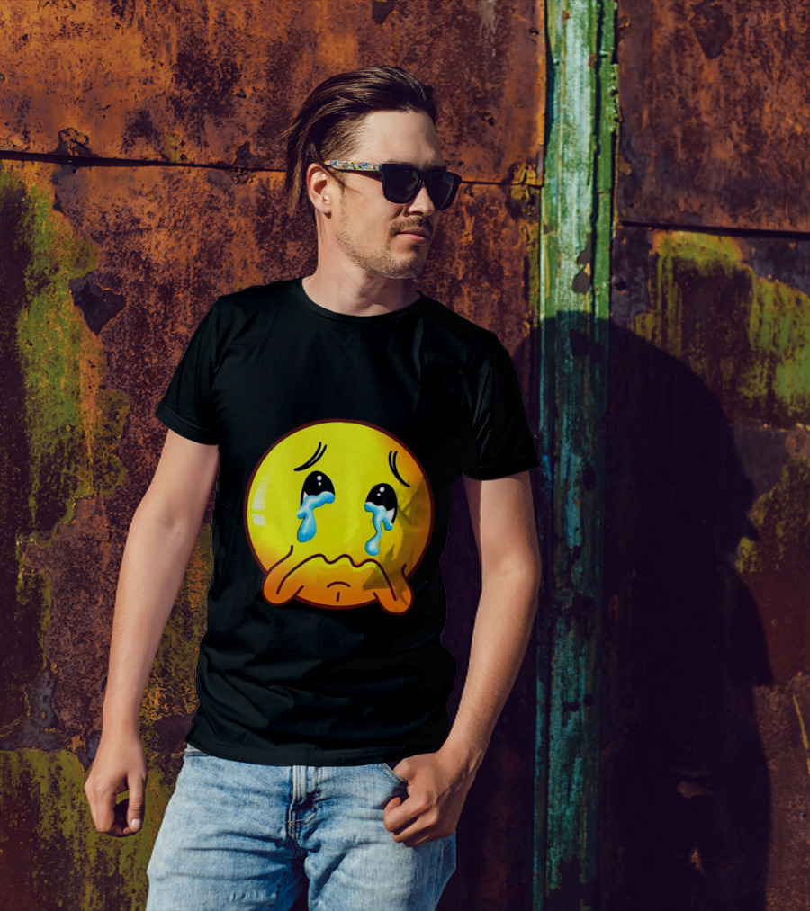 Ginger Sad Crying Emoji T-Shirt