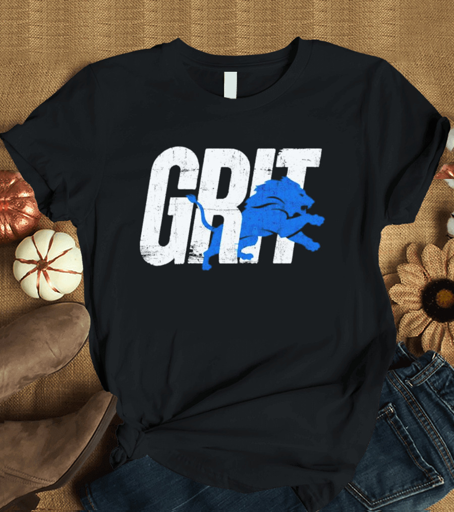 Grit Detroit Lions Blue Lion T-Shirt