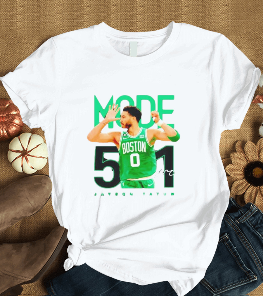 Jayson Tatum Boston Mode 51 Signature Points Game T-Shirt