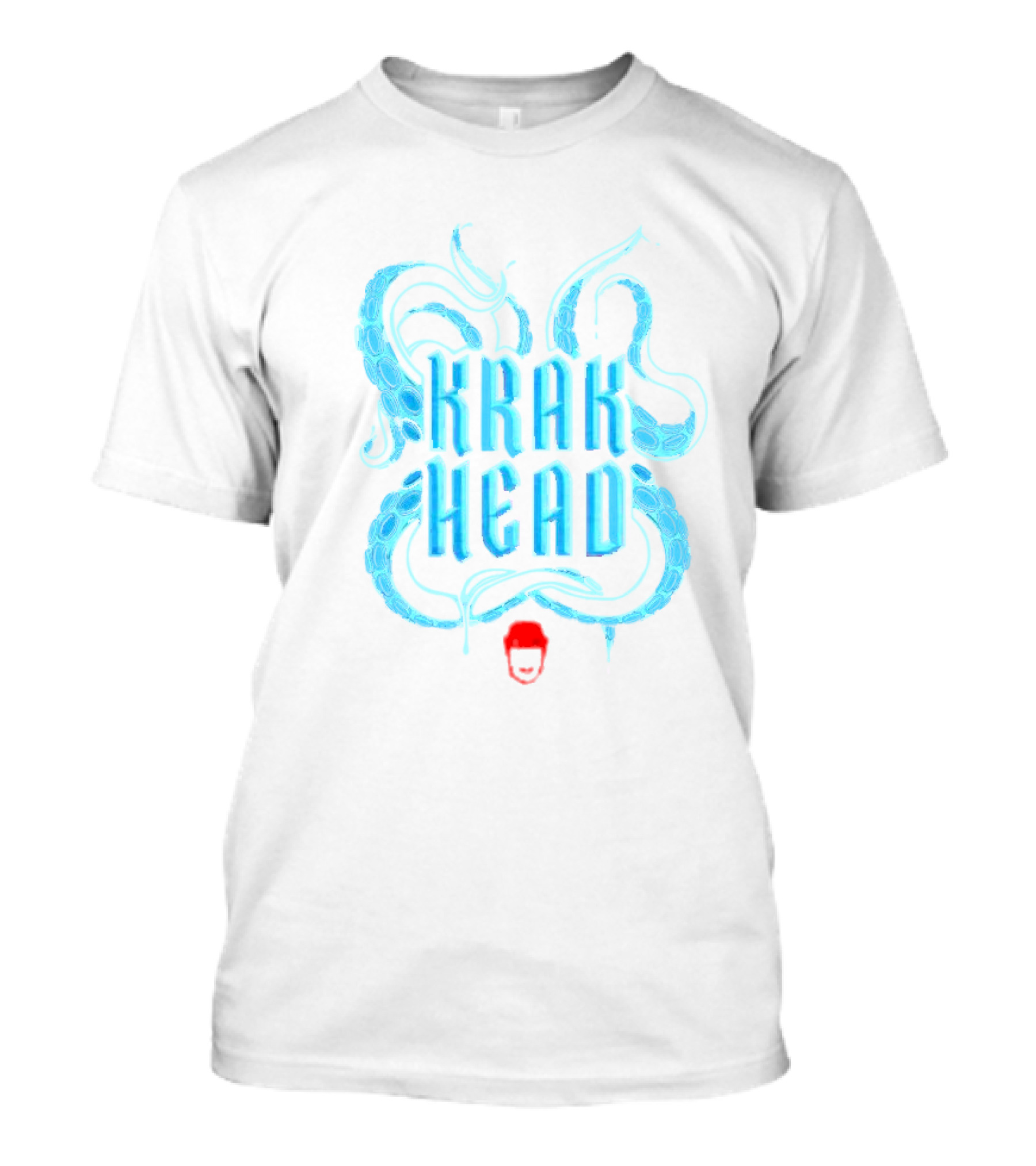 Krak Head Kraken Tentacles And Face T-Shirt