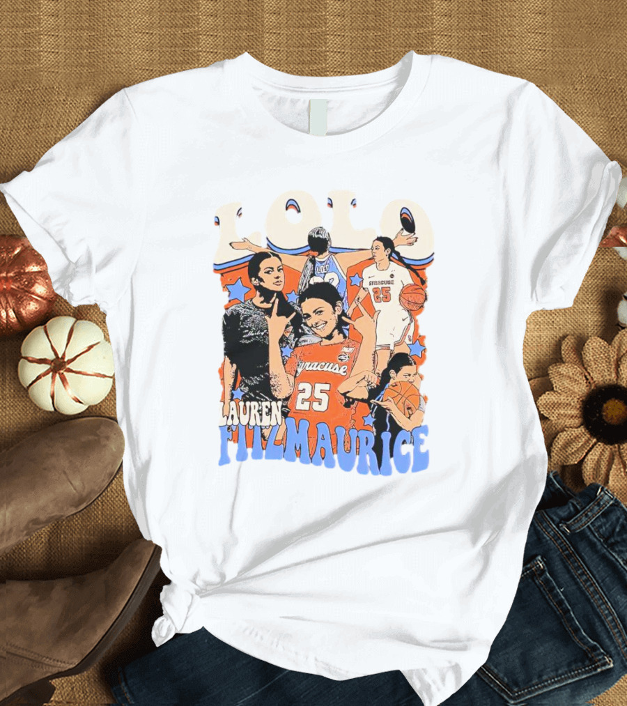 LOLO Lauren Fitzmaurice Syracuse 25 Basketball Vintage T-Shirt