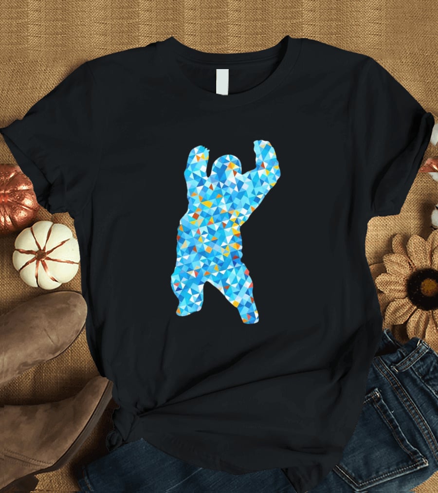 Monster Madness Polygon Pattern Style Gorilla Shape T-Shirt