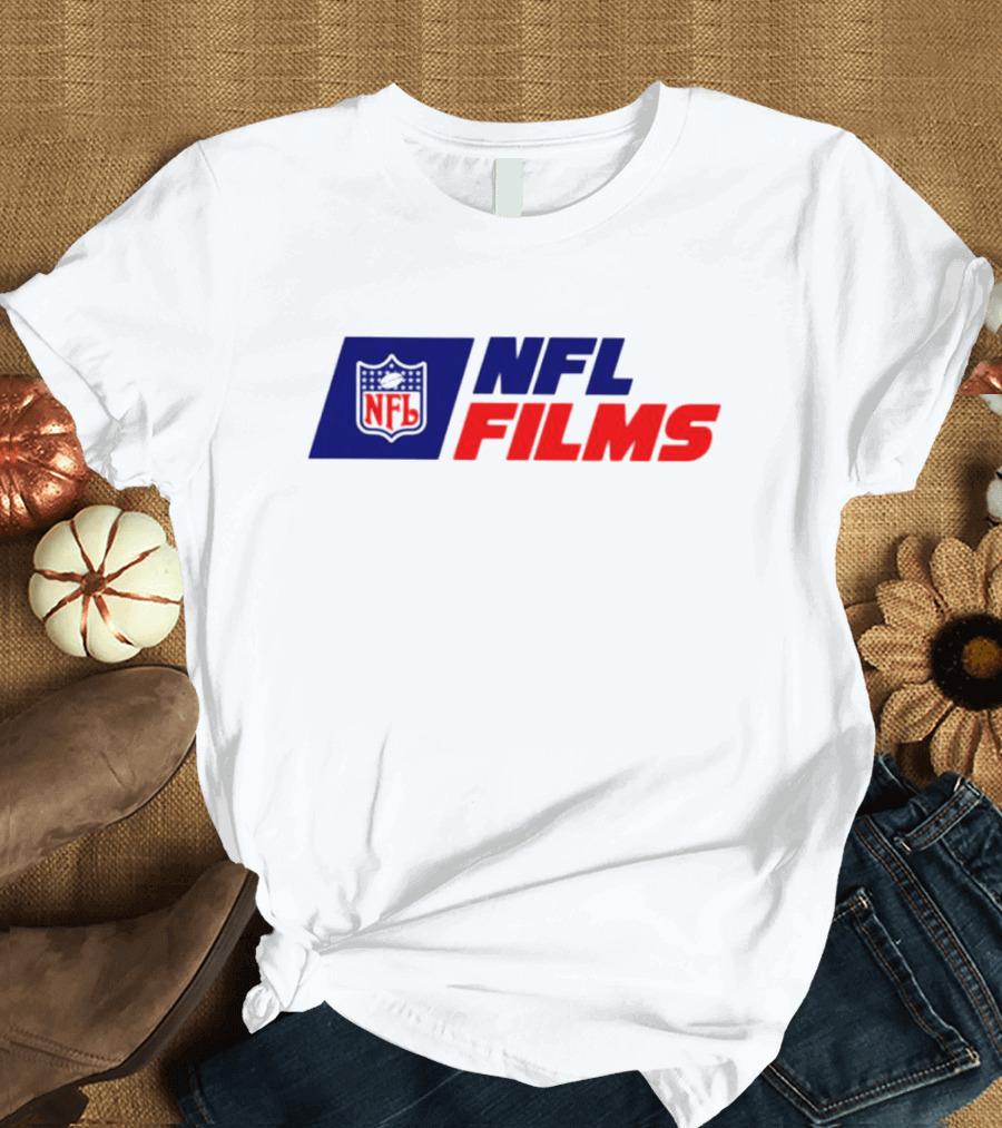 NFL Films Official Logo With Red And Blue Shield T-Shirt