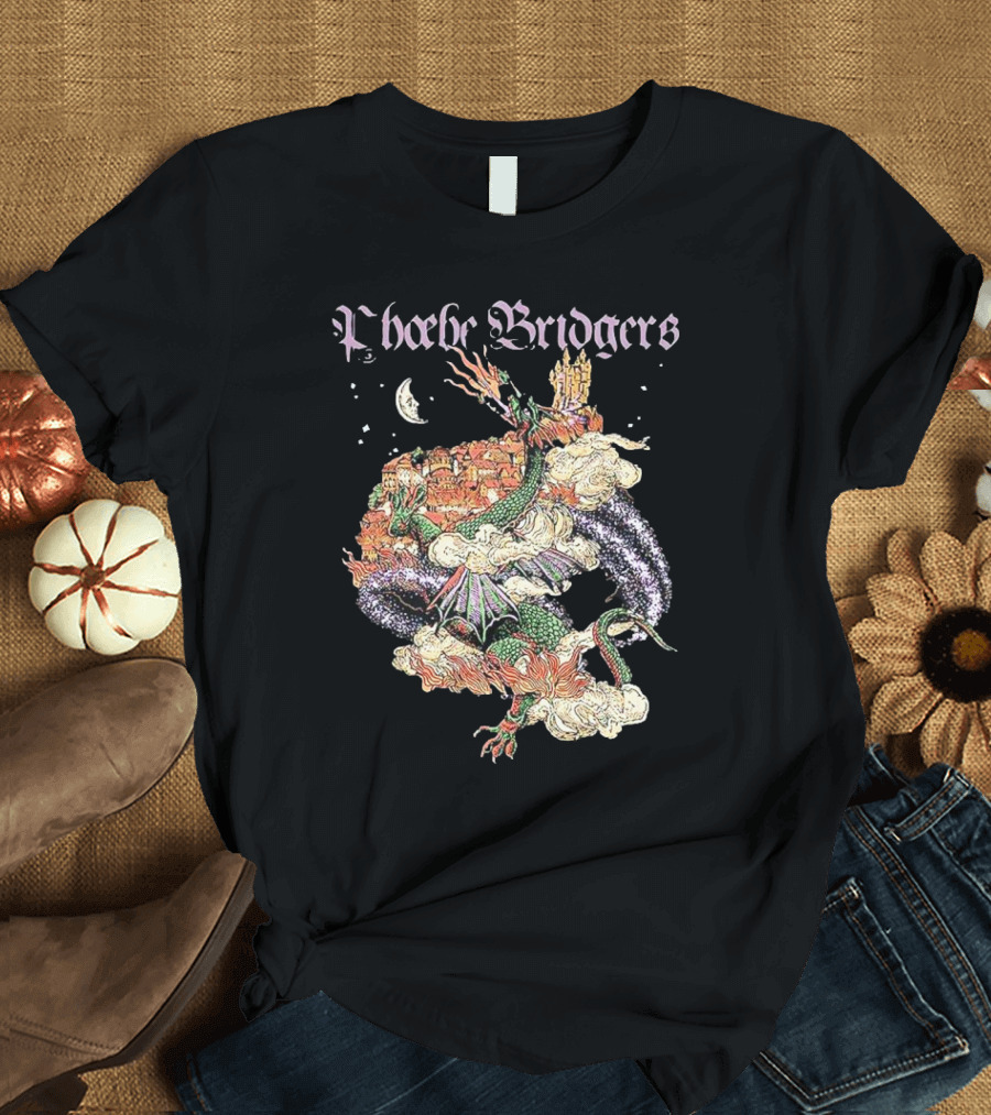 Phoebe Bridgers Dragon Fantasy Castle And Moon T-Shirt
