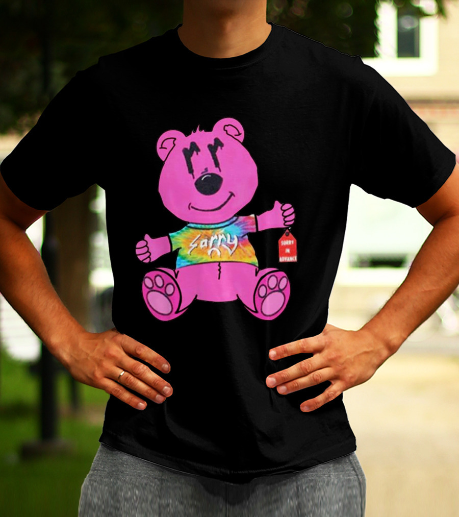 Sorry Pink Bear Sorry In Advance Tie-Dye T-Shirt