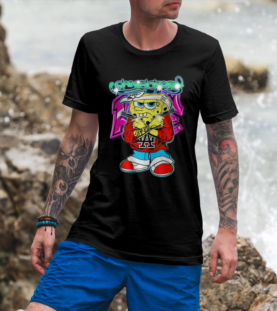 Gangster SpongeBob LA Crossed Arms T-Shirt