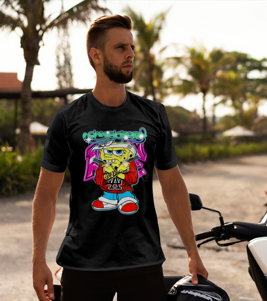 Gangster SpongeBob LA Crossed Arms T-Shirt