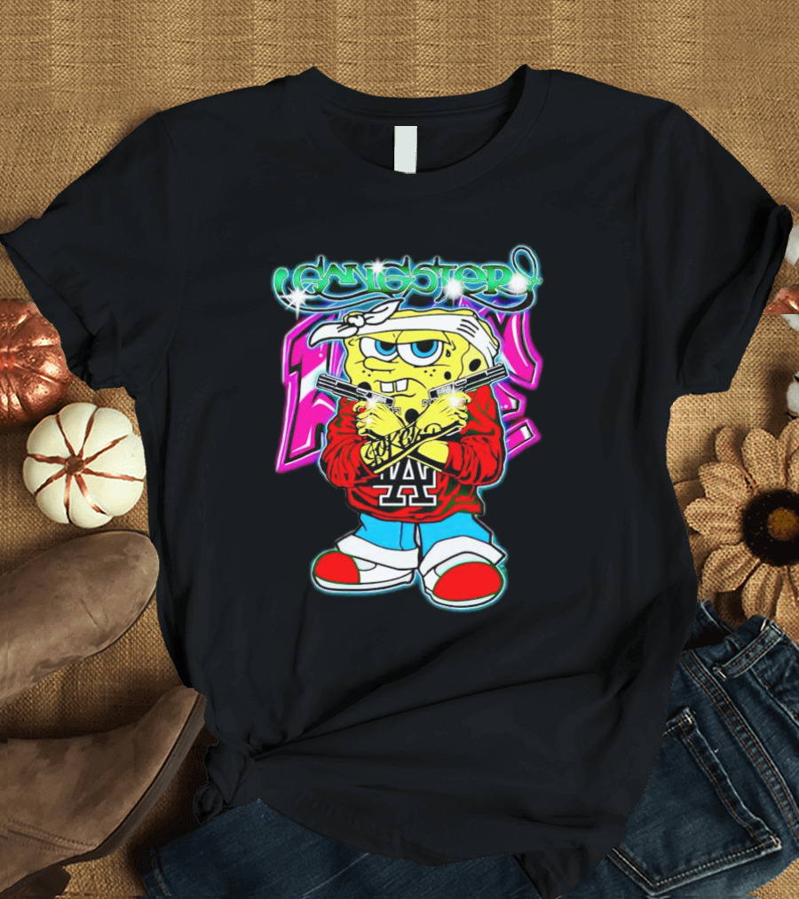Gangster SpongeBob LA Crossed Arms T-Shirt